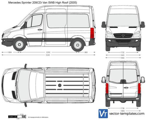 Mercedes-Benz Sprinter 209CDi Van SWB High Roof