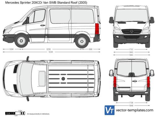 Mercedes-Benz Sprinter 209CDi Van SWB Standard Roof