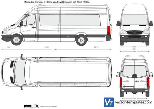 Mercedes-Benz Sprinter 313CDi Van ELWB Super High Roof