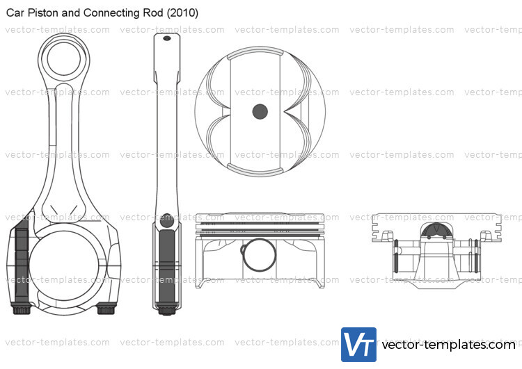 Car Piston and Connecting Rod