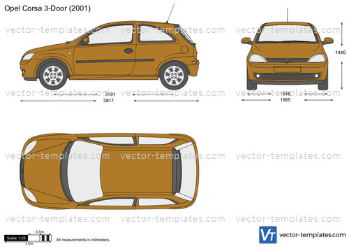 Templates - Cars - Opel - Opel Corsa C 3-Door