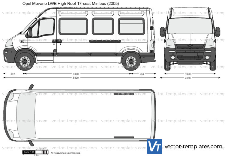 Opel Movano LWB High Roof 17-seat Minibus