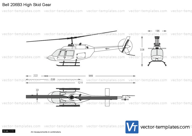 Bell 206B3 High Skid Gear