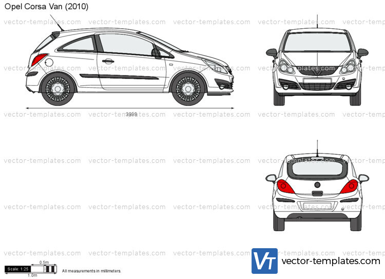 Templates - Cars - Opel - Opel Corsa D 3-Door