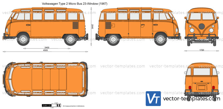 Volkswagen Type 2 Micro Bus 23-Window