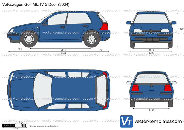 Templates - Cars - Volkswagen - Volkswagen Golf IV 5-Door