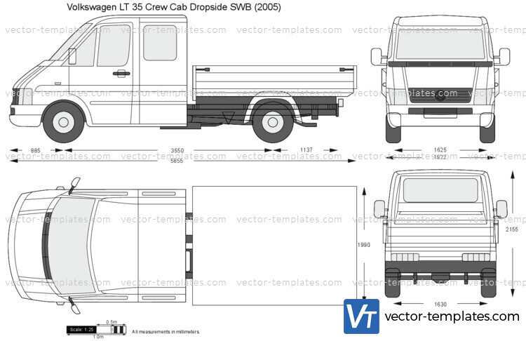 Volkswagen LT 35 Crew Cab Dropside SWB