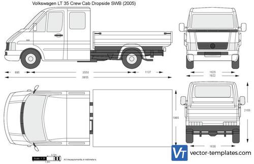 Volkswagen LT 35 Crew Cab Dropside SWB