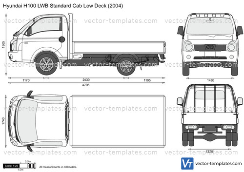 Hyundai H100 LWB Standard Cab Low Deck