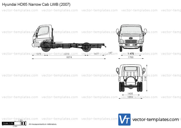 Hyundai HD65 Narrow Cab LWB