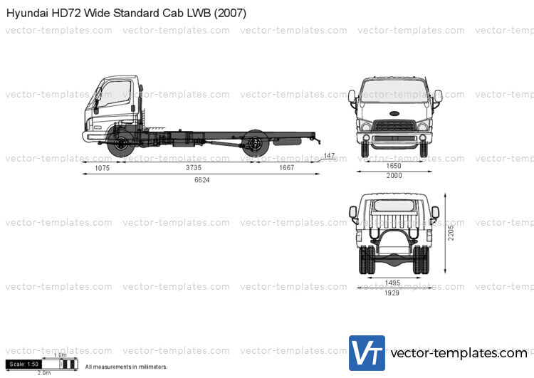 Hyundai HD72 Wide Standard Cab LWB