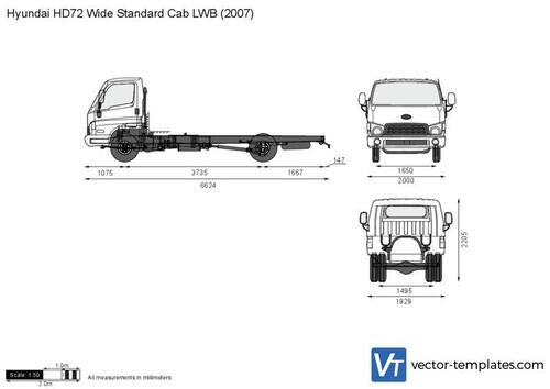 Hyundai HD72 Wide Standard Cab LWB