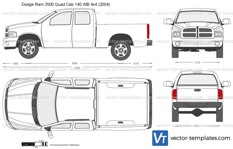 Dodge Ram 3500 Quad Cab 140 WB 4x4