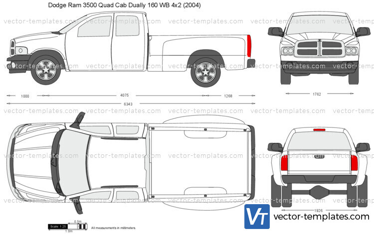 Dodge Ram 3500 Quad Cab Dually 160 WB 4x2