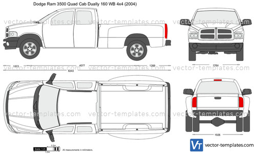Dodge Ram 3500 Quad Cab Dually 160 WB 4x4