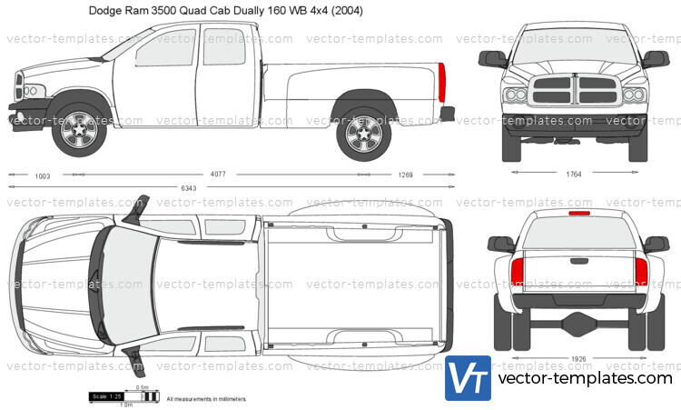 Dodge Ram 3500 Quad Cab Dually 160 WB 4x4