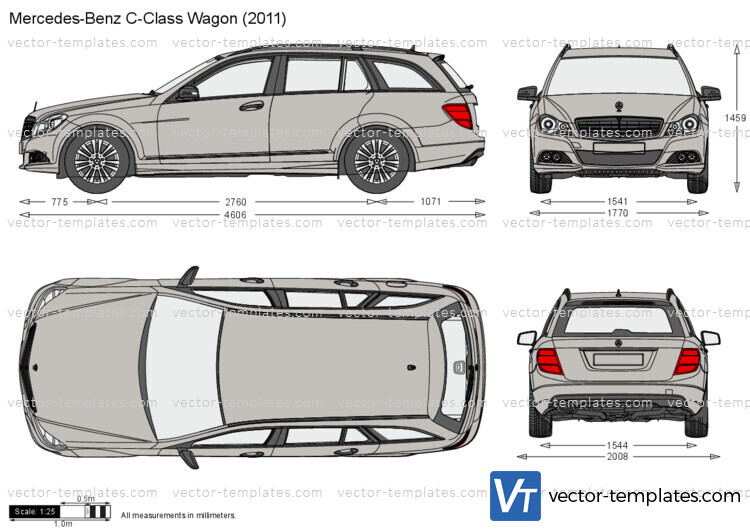 Mercedes Benz W204 Class C 300 Estate Aut. specs, dimensions