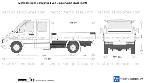 Mercedes-Benz Sprinter Bed Van Double Cabin MWB