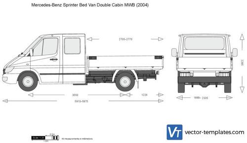 Mercedes-Benz Sprinter Bed Van Double Cabin MWB