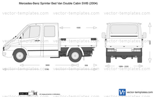 Mercedes-Benz Sprinter Bed Van Double Cabin SWB