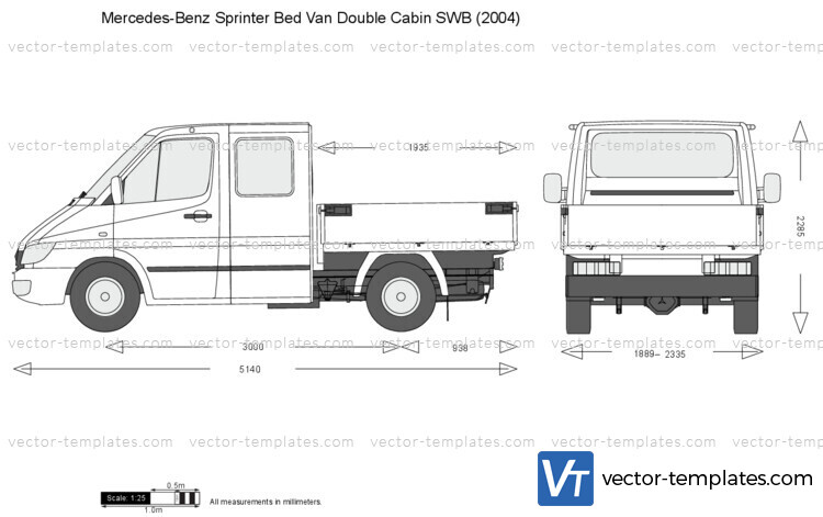 Mercedes-Benz Sprinter Bed Van Double Cabin SWB