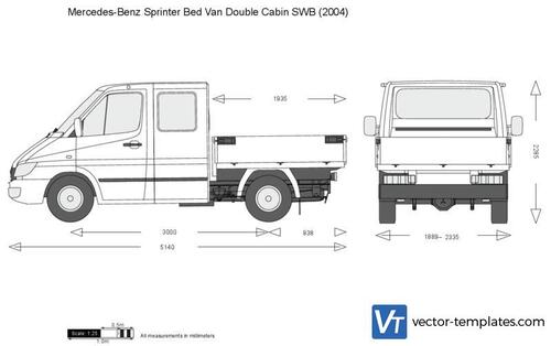 Mercedes-Benz Sprinter Bed Van Double Cabin SWB