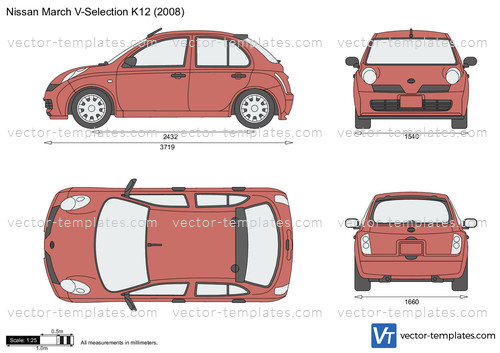 Templates - Cars - Nissan - Nissan March V-Selection K12