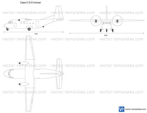 Templates - Modern airplanes - Modern C - Casa C-212 Aviocar