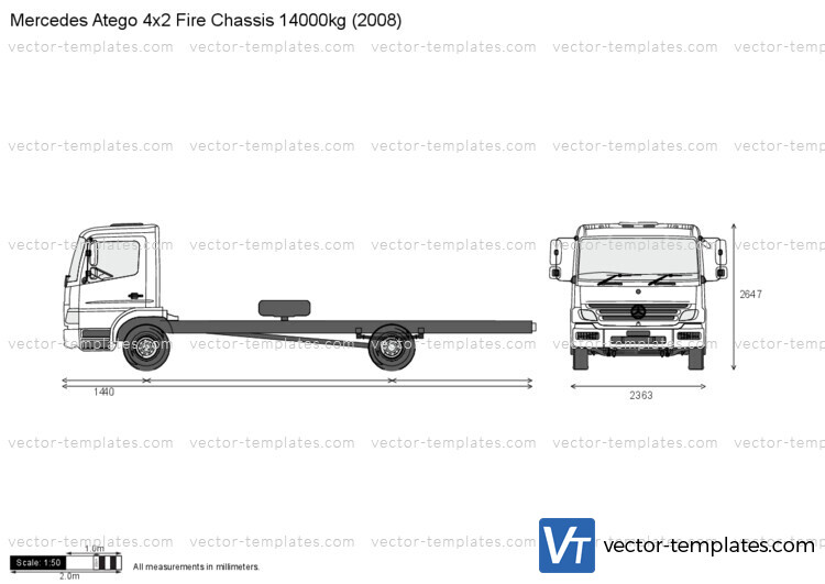 Mercedes-Benz Atego 4x2 Fire Chassis 14000kg