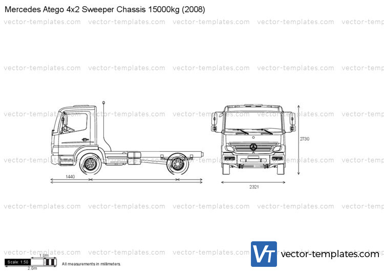 Mercedes-Benz Atego 4x2 Sweeper Chassis 15000kg