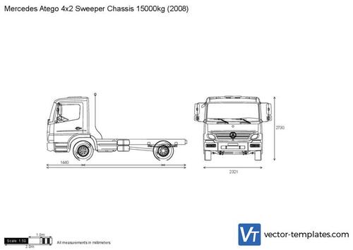 Mercedes-Benz Atego 4x2 Sweeper Chassis 15000kg