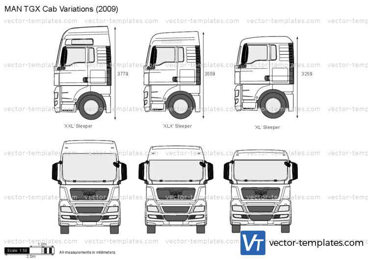 MAN TGX Cab Variations