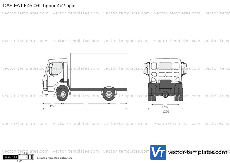 DAF FA LF45 06t Tipper 4x2 rigid