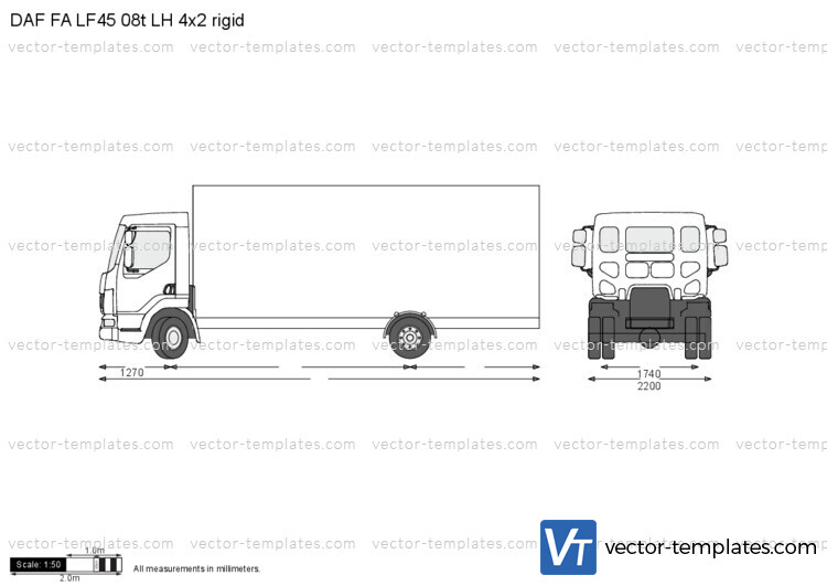 DAF FA LF45 08t LH 4x2 rigid