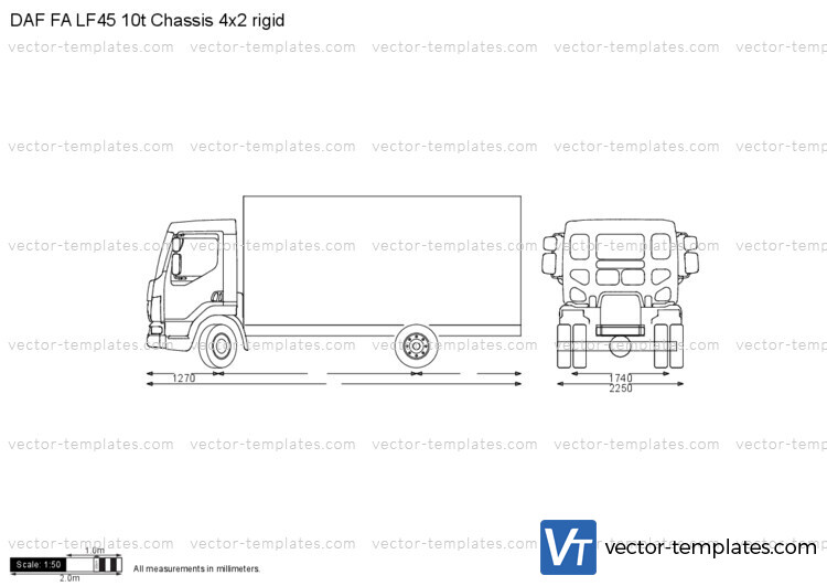 DAF FA LF45 10t Chassis 4x2 rigid