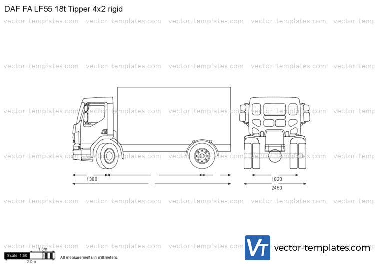 DAF FA LF55 18t Tipper 4x2 rigid