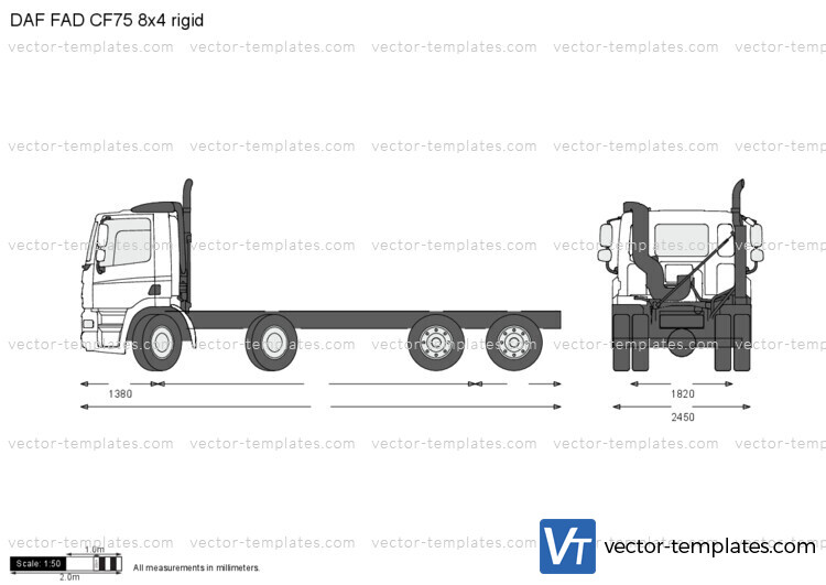 DAF FAD CF75 8x4 rigid