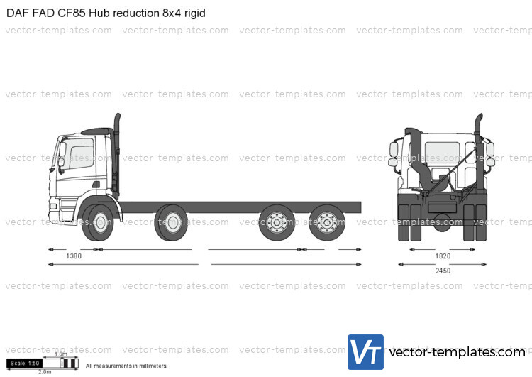 DAF FAD CF85 Hub reduction 8x4 rigid