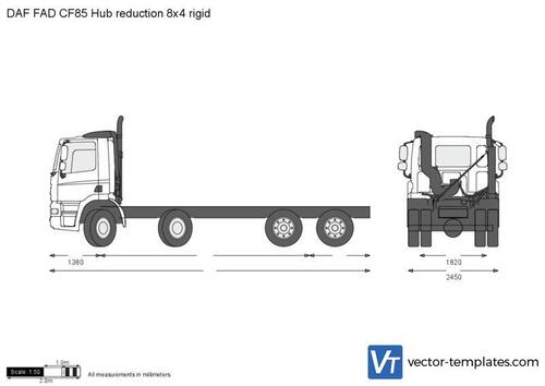 DAF FAD CF85 Hub reduction 8x4 rigid