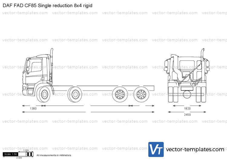DAF FAD CF85 Single reduction 8x4 rigid