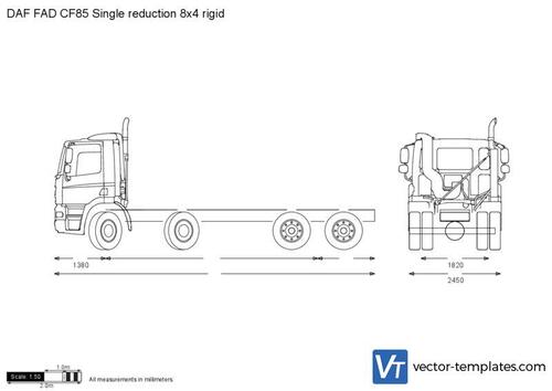 DAF FAD CF85 Single reduction 8x4 rigid