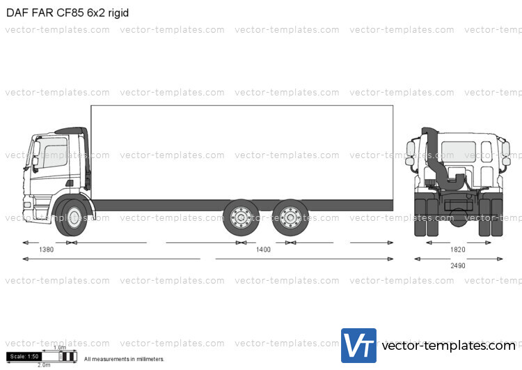 DAF FAR CF85 6x2 rigid