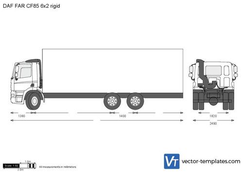 DAF FAR CF85 6x2 rigid