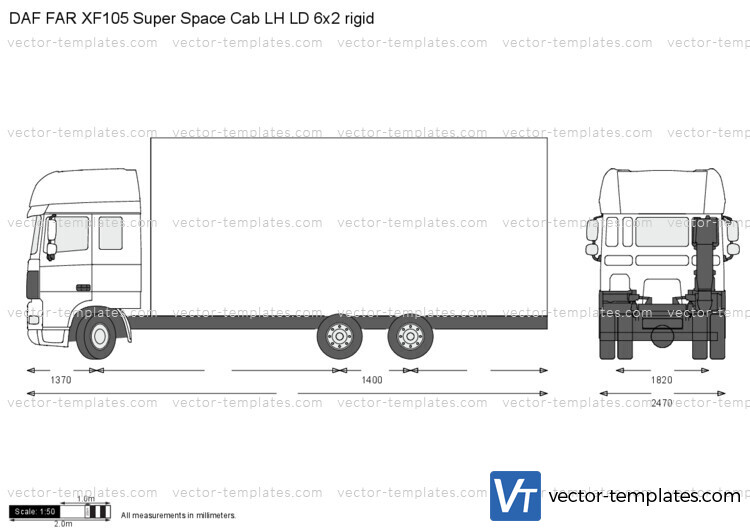 DAF FAR XF105 Super Space Cab LH LD 6x2 rigid