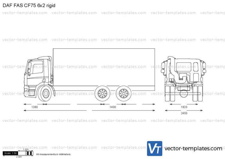 DAF FAS CF75 6x2 rigid