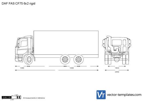 DAF FAS CF75 6x2 rigid