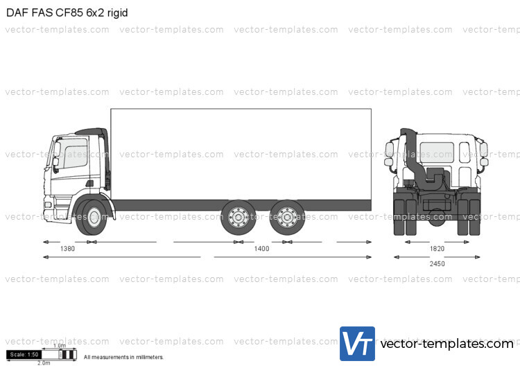 DAF FAS CF85 6x2 rigid