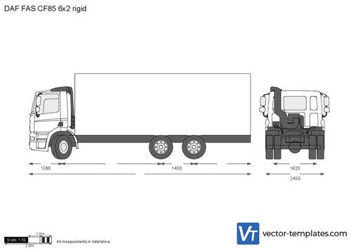 DAF FAS CF85 6x2 rigid