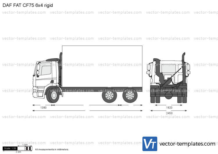 DAF FAT CF75 6x4 rigid