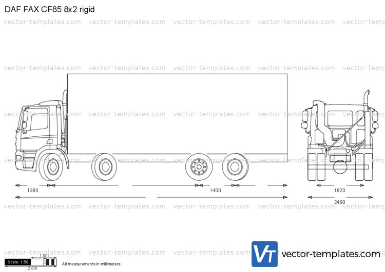 DAF FAX CF85 8x2 rigid